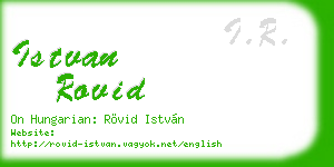 istvan rovid business card
