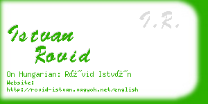 istvan rovid business card